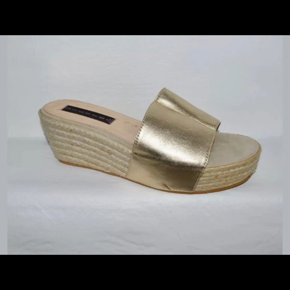 STEVE by Steve Madden metallic gold espadrille